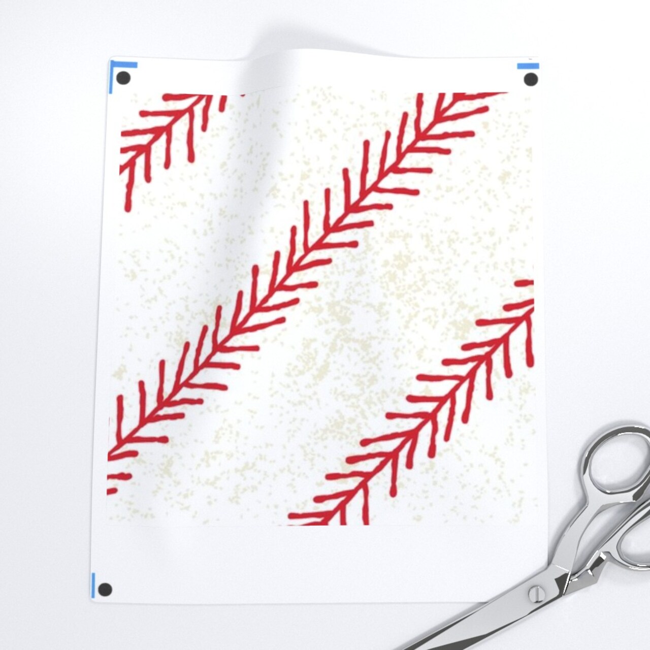 Baseball, Stitch, Sport, Ball, Kids, Classic, American, Summer, Game, Bat, Red, White, Custom Printed Fabric by Spoonflower Various Fabrics by the Yard or Fat Quarter
